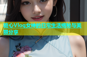 糖心Vlog女神的日常生活揭秘与美丽分享